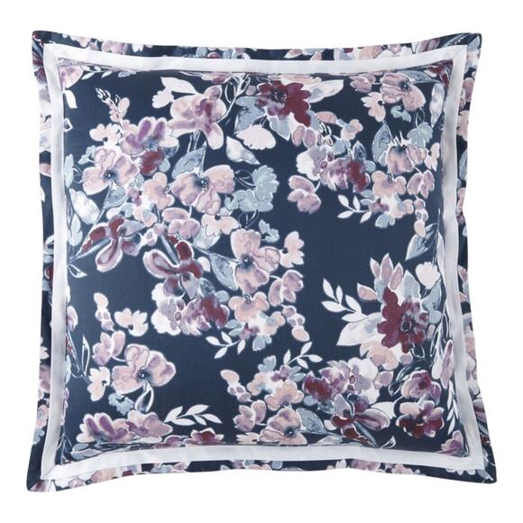NEW Liz Claiborne Flora Floral Euro Pillow Sham in Blue (Size: 26" x 26") - Picture 1 of 5
